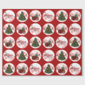 Kerst Vakantie inpakpapier (Vlak)