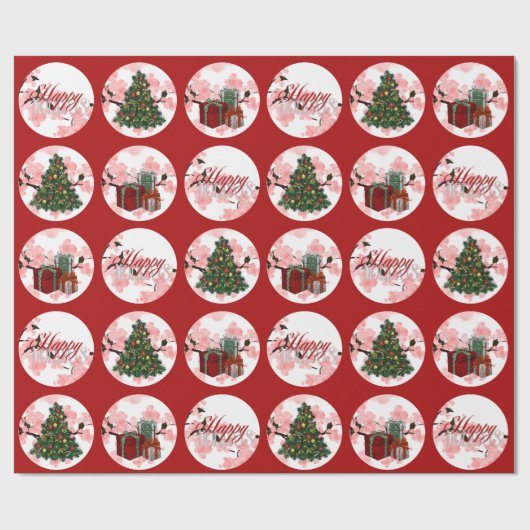Kerst Vakantie inpakpapier (Vlak)