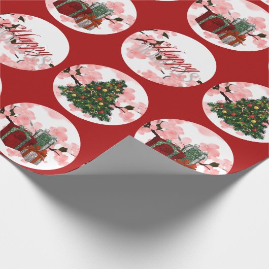 Kerst Vakantie inpakpapier (Hoek)