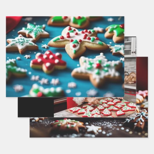 Kerst Vakantie Inpakpapier Set van 3 (Set)