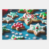 Kerst Vakantie Inpakpapier Set van 3 Vel (Voorkant)