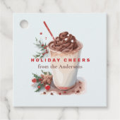 Kerst Vakantie Koffie Mingle Party Bedankjes Labels (Voorkant)