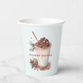 Kerst Vakantie Koffie Mingle Party Papieren Bekers (Voorkant)