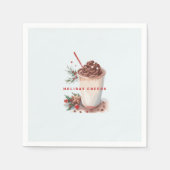 Kerst Vakantie Koffie Mingle Party Servet (Voorkant)