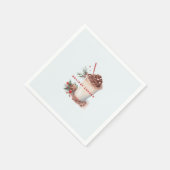 Kerst Vakantie Koffie Mingle Party Servet (Hoek)