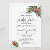 Kerst vakantie koppels douche bruiloft douche kaart (Voorkant / Achterkant)