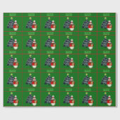Kerst Vakantie Leuke Sneeuwman Boom Gepersonalisee Cadeaupapier (Vlak)