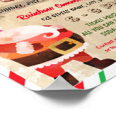 Kerst vakantie loterij fondsenwerving sjabloon poster (Hoek)