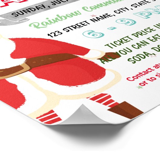 Kerst vakantie markt evenement sjabloon poster (Hoek)