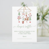 Kerst Vakantie Mobiele Luier Raffle Kaart (Staand voorkant)