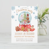 Kerst Vakantie Notenkraker Diner uitnodiging (Staand voorkant)