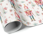 Kerst Vakantie Notenkraker patroon Cadeaupapier (Rol Hoek)