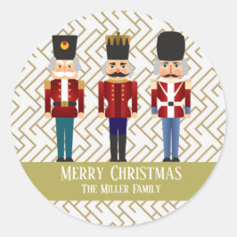Kerst Vakantie Notenkraker Trio Ronde Sticker
