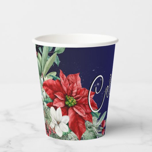 Kerst vakantie papier Cup Papieren Bekers (Voorkant)
