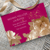 Kerst Vakantie Party Uitnodiging Floral Gold