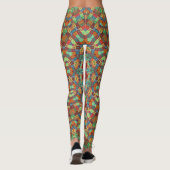 Kerst Vakantie Patroon Yoga Broek Leggings (Achterkant)