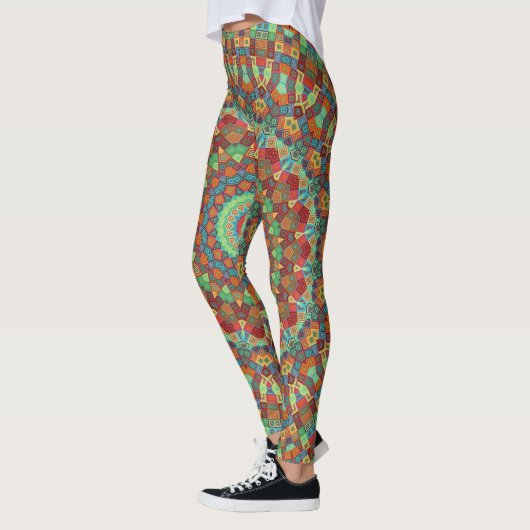 Kerst Vakantie Patroon Yoga Broek Leggings (Links)