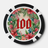 Kerst Vakantie Poker Party Zakelijk Chips (Achterkant)