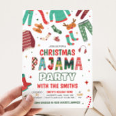 Kerst vakantie pyjama feest kaart