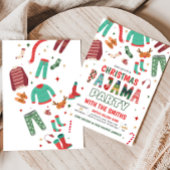 Kerst vakantie pyjama feest kaart