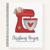 Kerst Vakantie Stand Mixer Recept Kookboek Notitieboek (Voorkant)