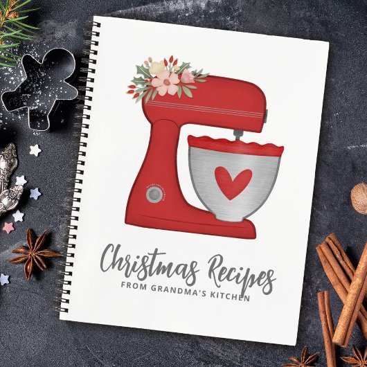 Kerst Vakantie Stand Mixer Recept Kookboek Notitieboek