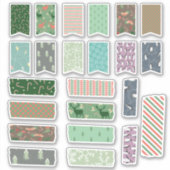 Kerst vakantie tape en lint ambachtelijke set sticker (Voorkant)