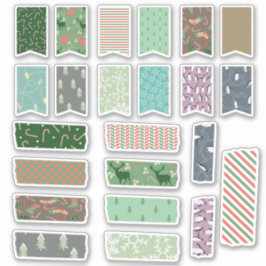 Kerst vakantie tape en lint ambachtelijke set sticker