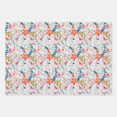 Kerst Vakantie Thema Inpakken Papier Bladen roze Inpakpapier Vel (Voorkant 3)