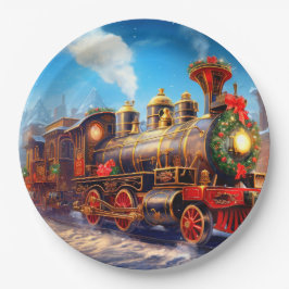 Kerst/Vakantie trein Express papier Bord