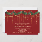 Kerst Vakantie Verloving Diner Invitation Kaart (Voorkant)