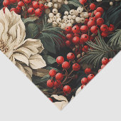 Kerst/vakantie Vette bloemen, bessen & bladeren Tissuepapier (Detail)