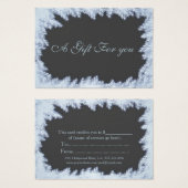 Kerst/vakantie vorst pijnboomtakken visitekaartje (Voorkant /achterkant)