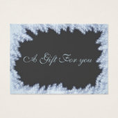 Kerst/vakantie vorst pijnboomtakken visitekaartje (Voorkant)