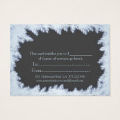 Kerst/vakantie vorst pijnboomtakken visitekaartje (Achterkant)