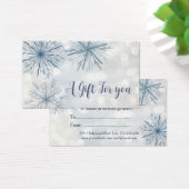 Kerst/vakantie waterverf sneeuwvlokken visitekaartje (Bureau)