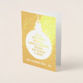 Kerst Vakantie Zwangerschap Aankondiging Folie Kaa (Voorkant)