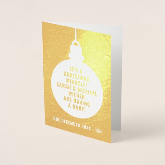 Kerst Vakantie Zwangerschap Aankondiging Folie Kaa (Voorkant)