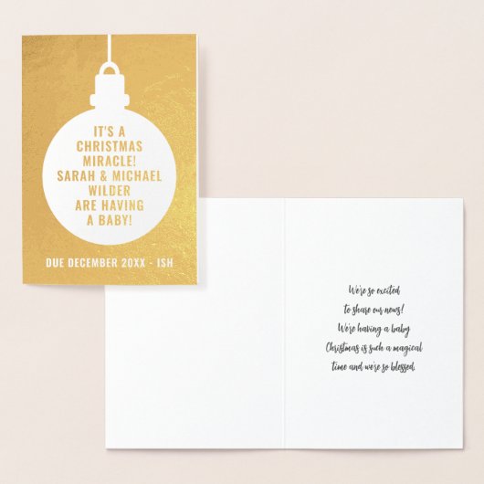 Kerst Vakantie Zwangerschap Aankondiging Folie Kaa (Display)