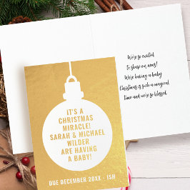 Kerst Vakantie Zwangerschap Aankondiging Folie Kaa