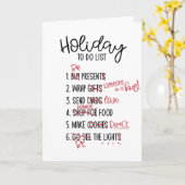 Kerst vakantielijst kaart (Gele Bloem)