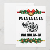 Kerst Valhalla Worpkussen Feestdagenkaart (Voorkant / Achterkant)