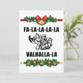 Kerst Valhalla Worpkussen Feestdagenkaart (Staand voorkant)