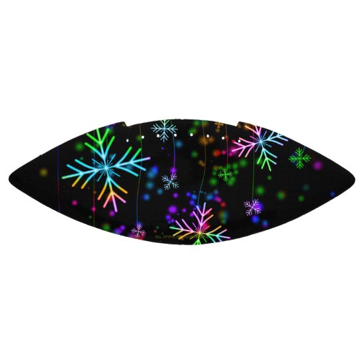 Kerst vallen verschillende neon kleuren sneeuwvlok american football (Paneel)