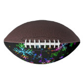 Kerst vallen verschillende neon kleuren sneeuwvlok american football (Voorkant)