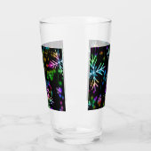 Kerst vallen verschillende neon kleuren sneeuwvlok glas (Links)