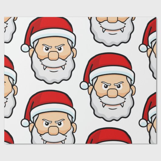 kerst vampier santa cadeaupapier (Vlak)