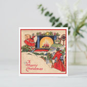 kerst van 1940 feestdagenkaart (Staand voorkant)