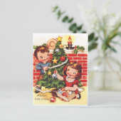 kerst van 1940 feestdagenkaart (Staand voorkant)