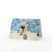 Kerst van Audrey - Cat / Kitten Holiday Kaart